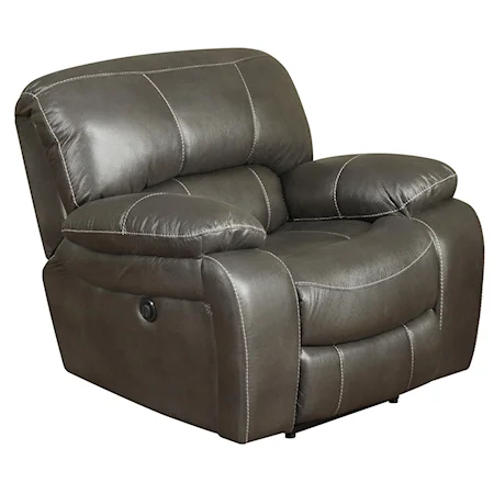 Casual Power Reclining Chair with Bucket Seat and Padded Chaise